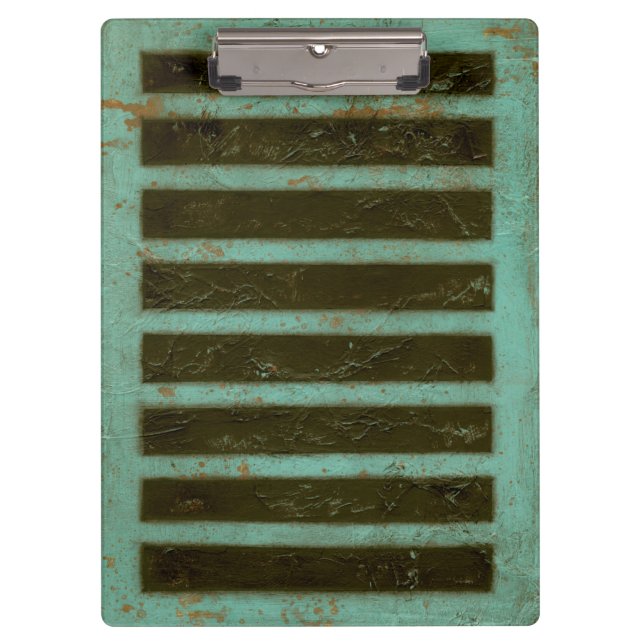 Porte-bloc Grate d'air turquoise contemporaine (Devant)