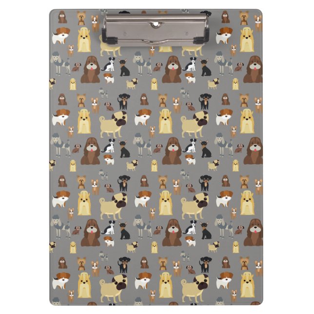 Porte-bloc gray background dogs (Devant)
