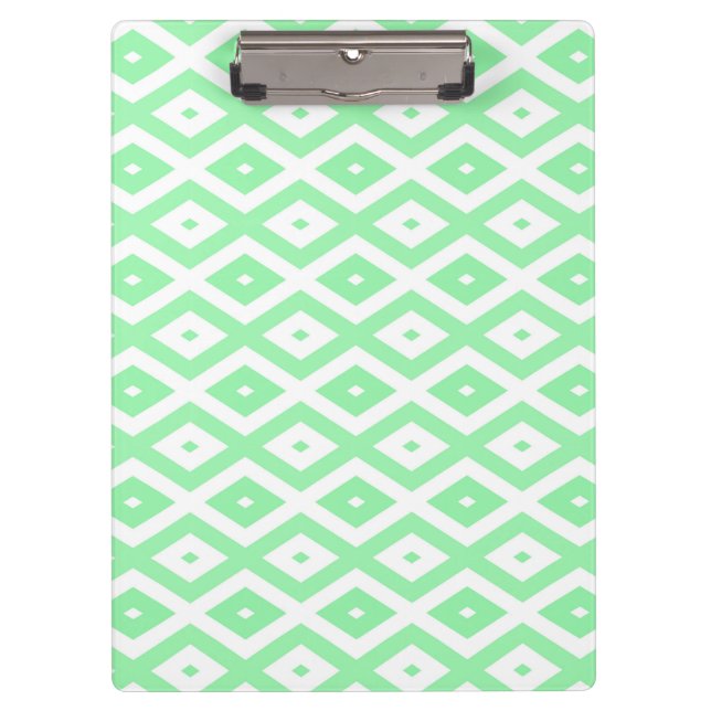 Porte-bloc Green and white diamond pattern (Devant)