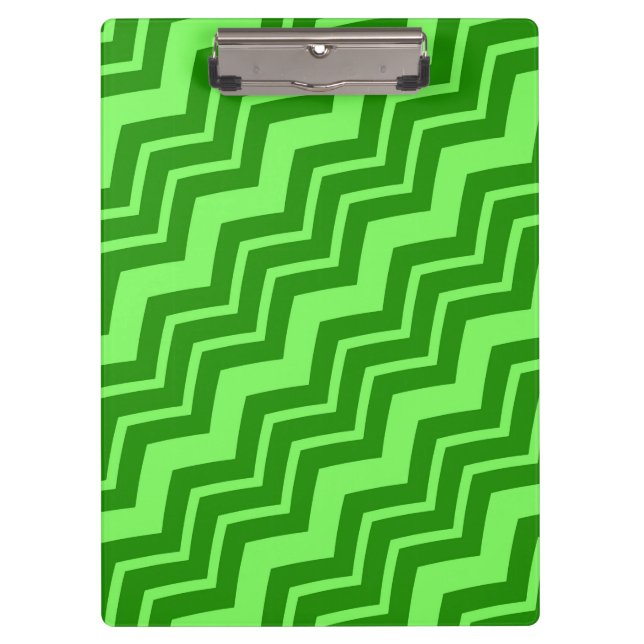 Porte-bloc Green Zig Zag Chevron Design Motif (Devant)