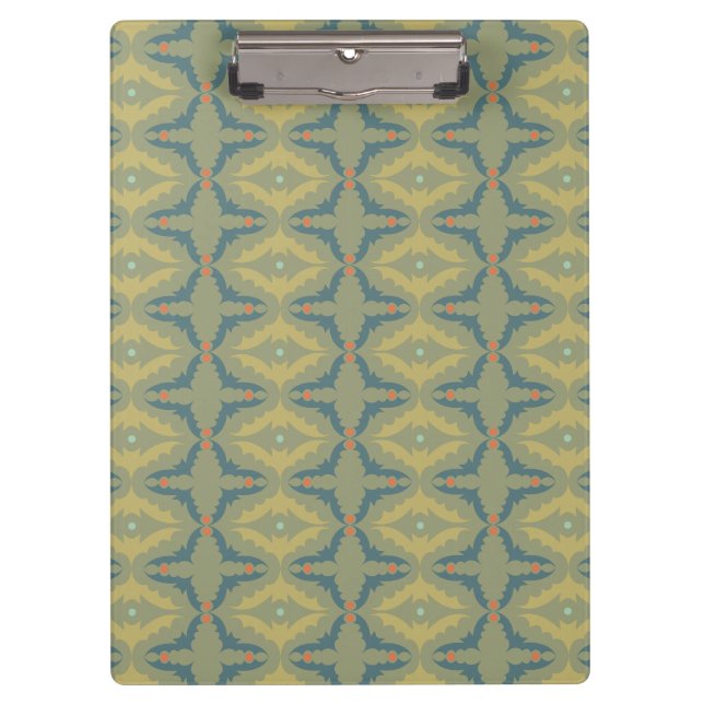 Porte-bloc Greenish Retro Vintage Pattern (Devant)