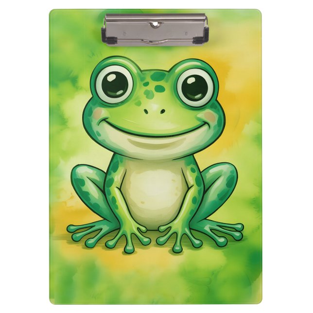 Porte-bloc Grenouille mignonne verte (Devant)