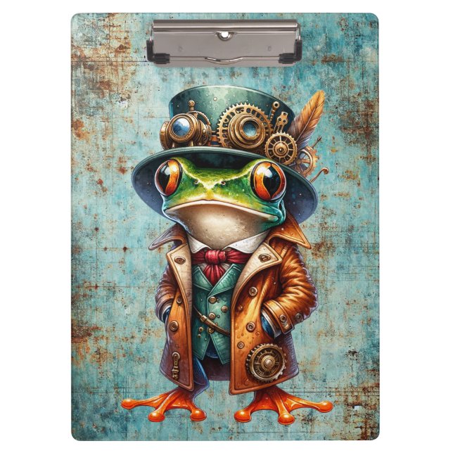 Porte-bloc Grenouille Steampunk  (Devant)