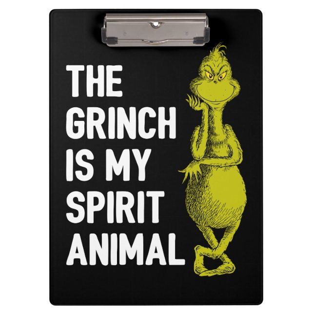 Porte-bloc Grinch est mon Animal Totem (Devant)