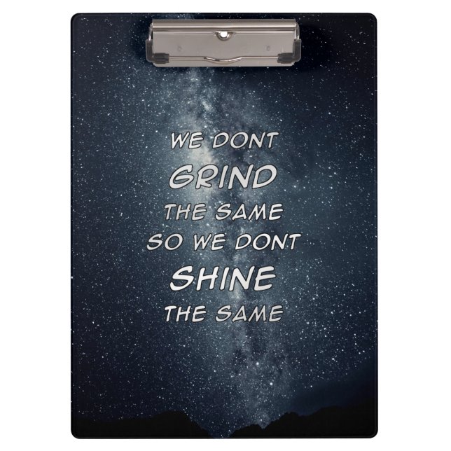 Porte-bloc Grind & Shine Stars Inspiration Motivationnelle (Devant)
