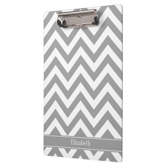 Porte-bloc Gris foncé Blanc LG Chevron Gris foncé Monogramme  (Gauche)