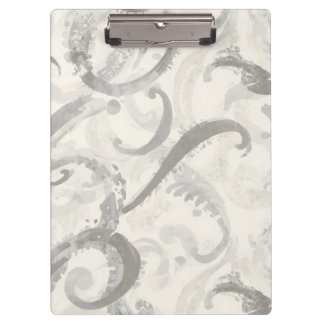 Porte-bloc Gris neutre et abstrait blanc