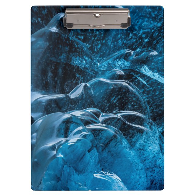Porte-bloc Gros Plan Sur Des Murs De Glace Bleue (Devant)