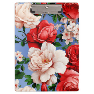 Porte-bloc Grosse Fleur Rouge rétro