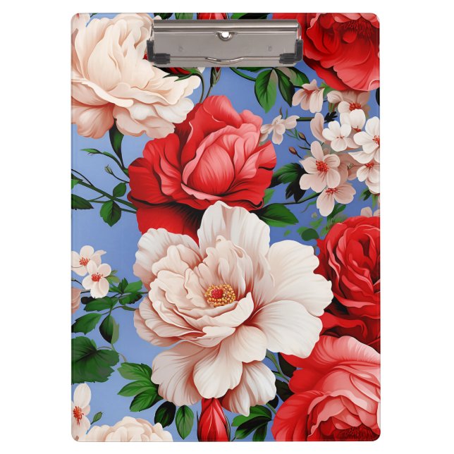 Porte-bloc Grosse Fleur Rouge rétro (Devant)