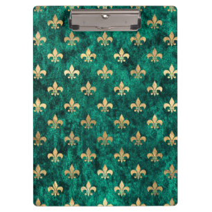 Porte-bloc Grunge Velvet Vert Fleur De Lis Mardi Gras