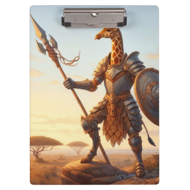 Porte-bloc Guerrier de girafe (Devant)