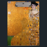 Porte-bloc Gustav Klimt Adele Portrait<br><div class="desc">Cette peinture populaire de Klimt est intitulée "Portrait d'Adele Bloch-Bauer" et a été peinte en 1907. Gustav Klimt (14 juillet 1862 - 6 février 1918) était un peintre symboliste autrichien et l'un des membres les plus importants du mouvement de sécession de Vienne. Klimt est réputé pour ses peintures, ses peintures...</div>