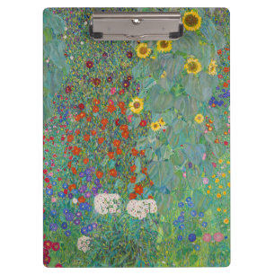 Porte-bloc Gustav Klimt - Jardin de campagne avec tournesols