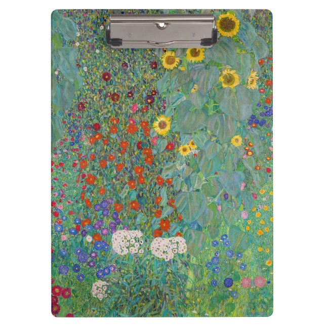 Porte-bloc Gustav Klimt - Jardin de campagne avec tournesols (Devant)
