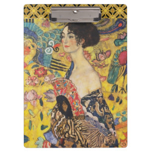 Porte-bloc Gustav Klimt Lady With Fan Art Nouveau Painting