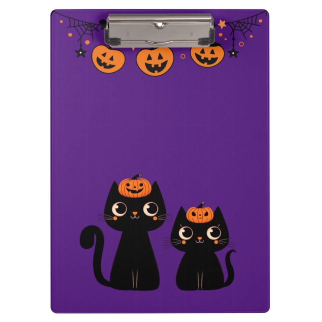 Porte-bloc Halloween/Automne/Automne/citrouille/chat (Devant)