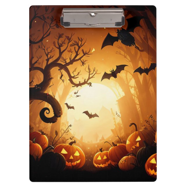 Porte-bloc Halloween/chauve-souris/Citrouille/automne (Devant)