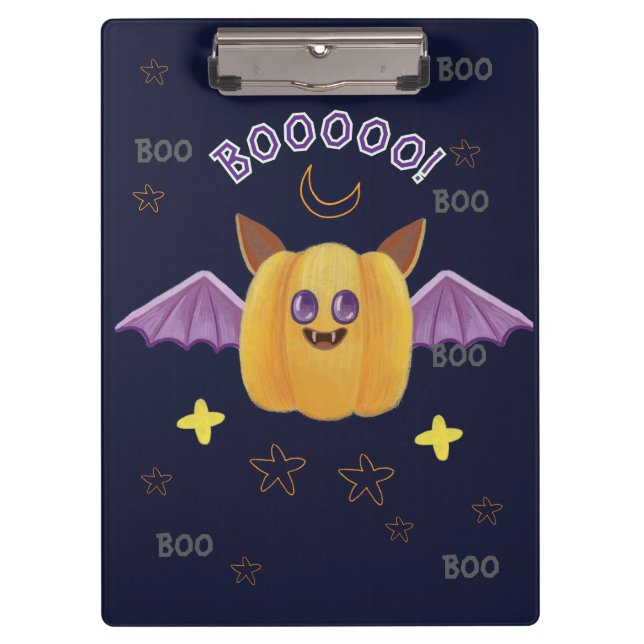Porte-bloc Halloween citrouille drôle (Devant)