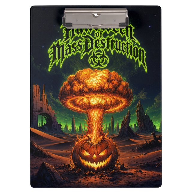 Porte-bloc Halloween de destruction massive Citrouille radioa (Devant)