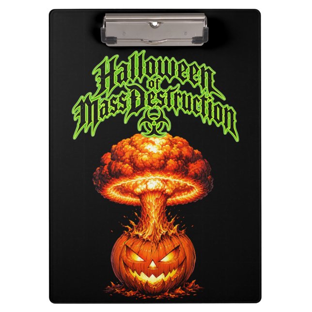 Porte-bloc Halloween de destruction massive Jack-o'-lanterne  (Devant)