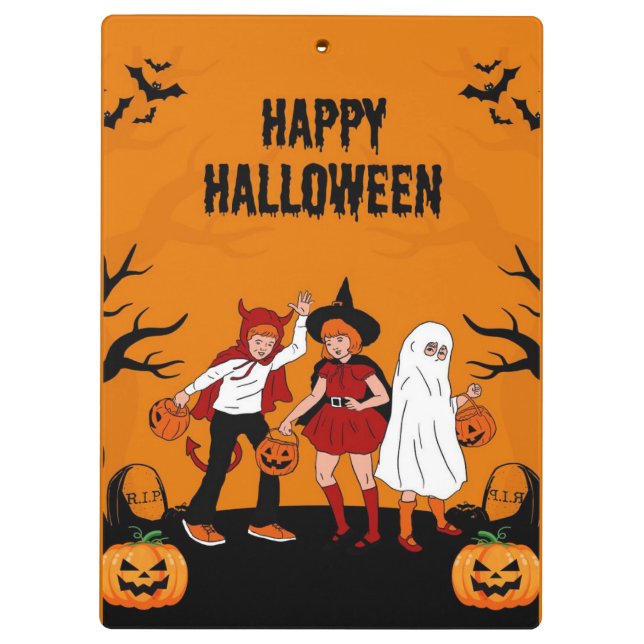 Porte-bloc Halloween épouvantable – Citrouille, Fantôme & (Dos)