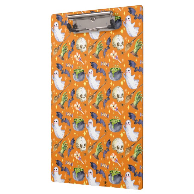 Porte-bloc Halloween est une illustration avec Pumkin, ghost  (Gauche)