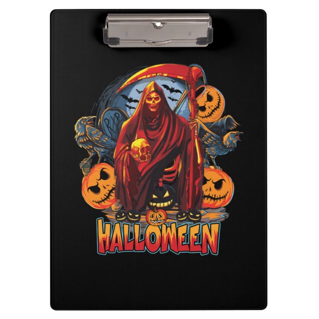 Porte-bloc Halloween Evil skeleton (Devant)