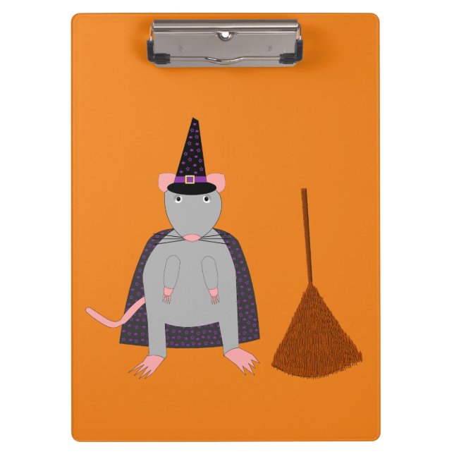 Porte-bloc Halloween sorcière rat et chambre (Devant)