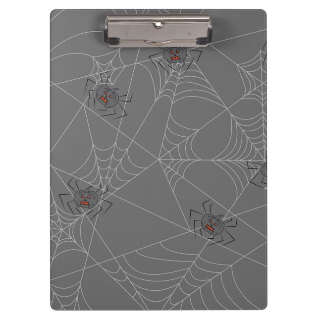 Porte-bloc Halloween spiders web and pumpkins (Devant)