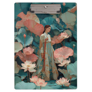Porte-bloc Hanbok Impasto Vintage et Lotus Rose