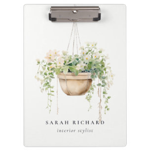 Porte-bloc Hanging Floral House Plante Aquarelle Botanique