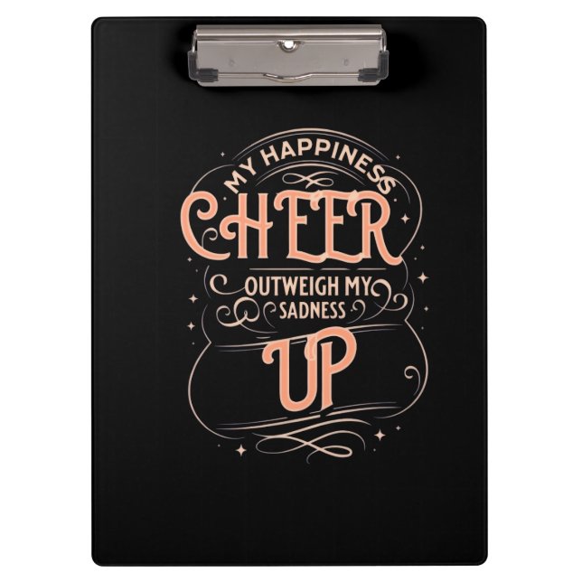 PORTE-BLOC  HAPPINESS CHEER UP CLIPBOARD  (Devant)