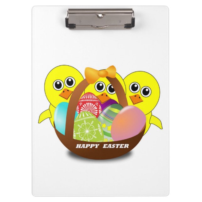 PORTE-BLOC "HAPPY EASTER" CHICS (Devant)