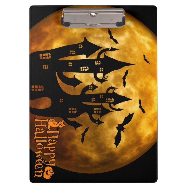 Porte-bloc Happy Halloween (Pleine lune) (Devant)