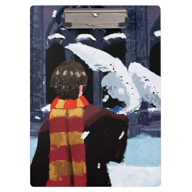 Porte-bloc HARRY POTTER™ & Hedwig dans la neige (Devant)