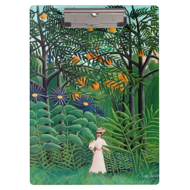 Porte-bloc Henri Rousseau - Une femme marche dans une forêt e (Devant)