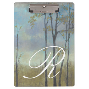 Porte-bloc Herbe bordée d'arbres de blé du monogramme   I