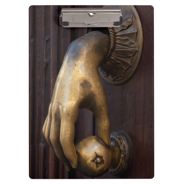 Porte-bloc Heurtoir de porte main gros plan, Mexique (Devant)
