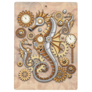 Porte-bloc Hippocampe Steampunk Art Suréaliste Vintage