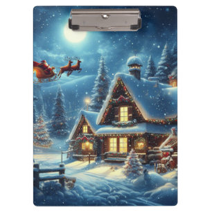 Porte-bloc Hiver/Père Noël/Noël/Neige