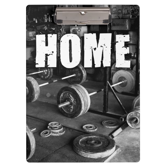 Porte-bloc HOME (Barbells) - Motivation de l'entraînement (Devant)