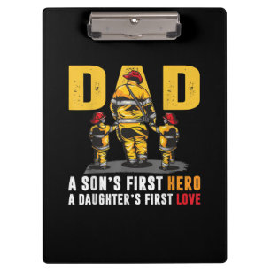 Porte-bloc Hommes Papa Fils Premier héros Filles Premier amou