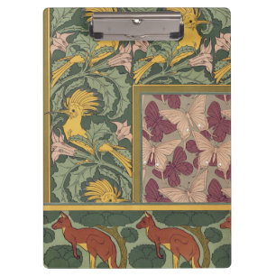 Porte-bloc Hoopoes & Jimson Weed, Birds & Floral Art Nouveau