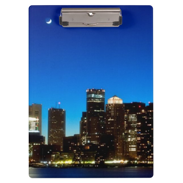 Porte-bloc Horizon de Boston avec la lune (Devant)