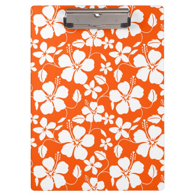 PORTE-BLOC HULA HAÏIENNE (HIBISCUS) ORANGE (Devant)