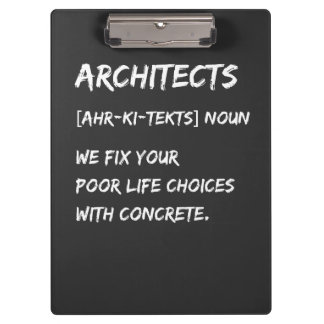 Porte-bloc Humour d'architecte – Nous corrigeons vos choix de