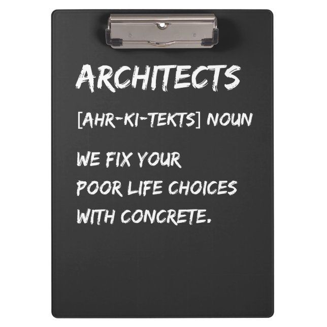 Porte-bloc Humour d'architecte – Nous corrigeons vos choix de (Devant)