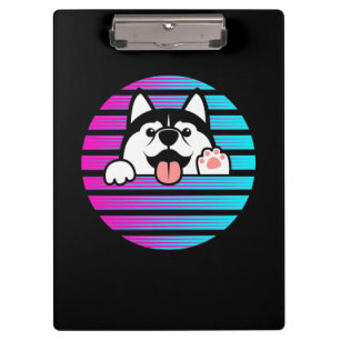 Porte-bloc Husky Chien Retro Vintage