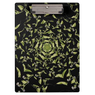 Porte-bloc Hypnose de nature verte et noire fractale
